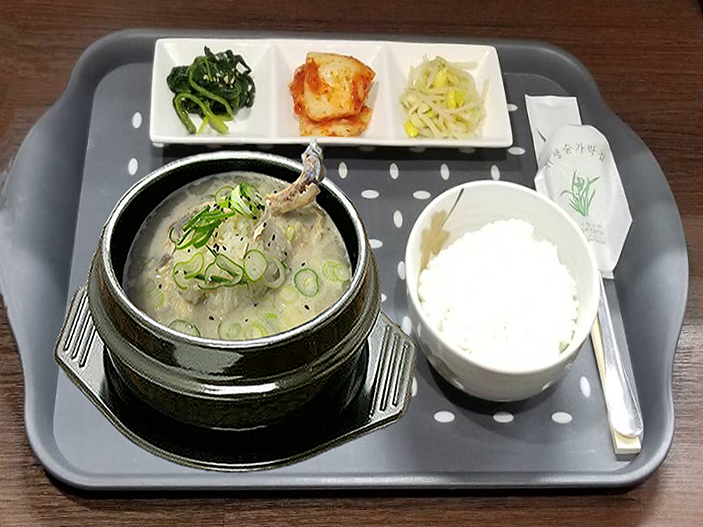 半鶏湯定食